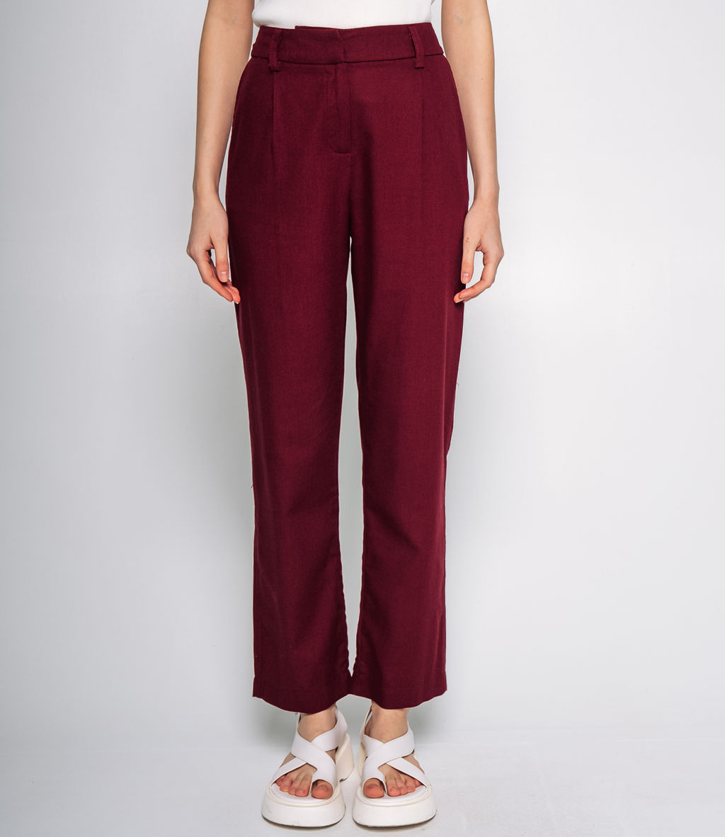Брюки #ОКТ095003, бордовый
