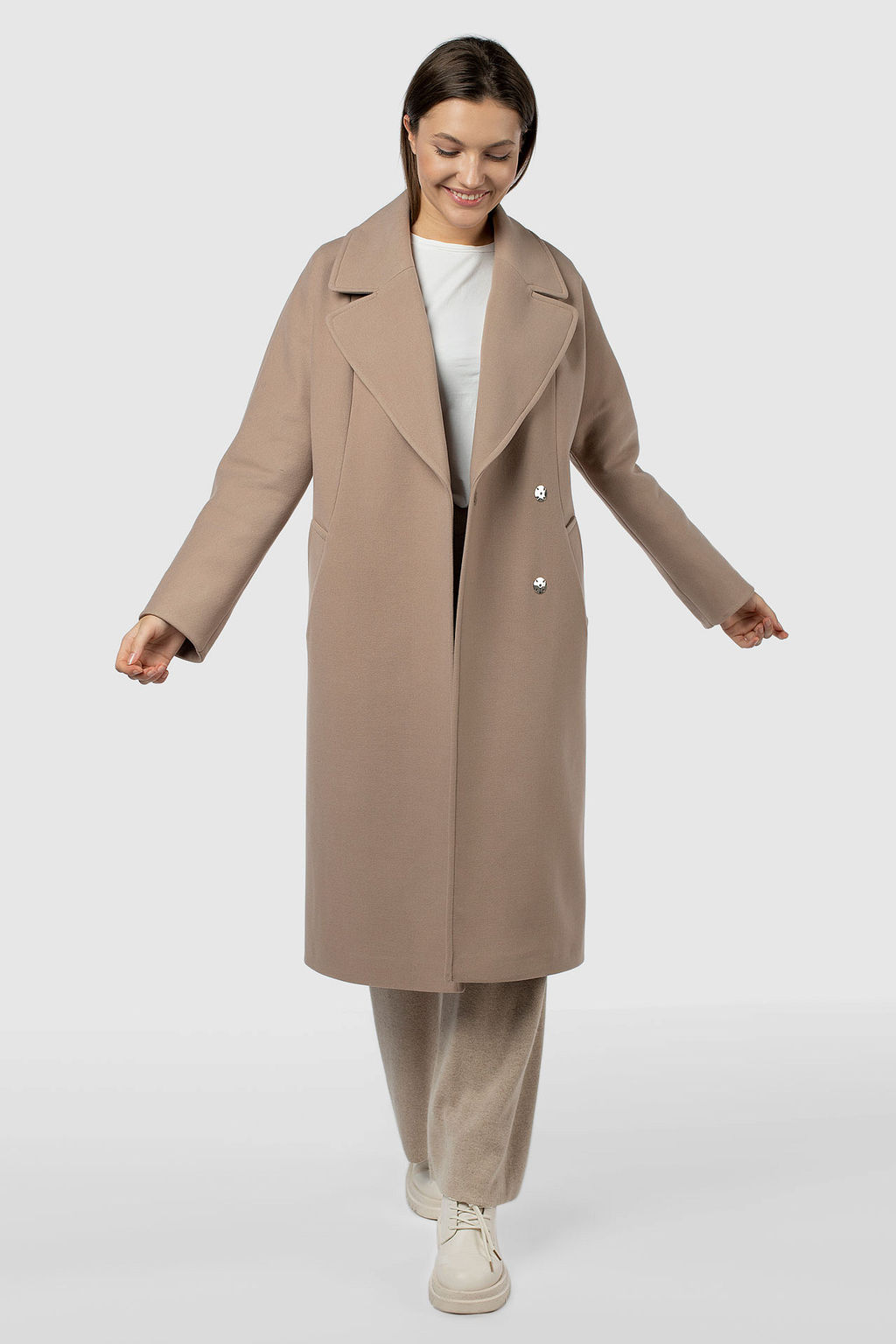 Пальто женское демисезонное (пояс) - El podio фото 5