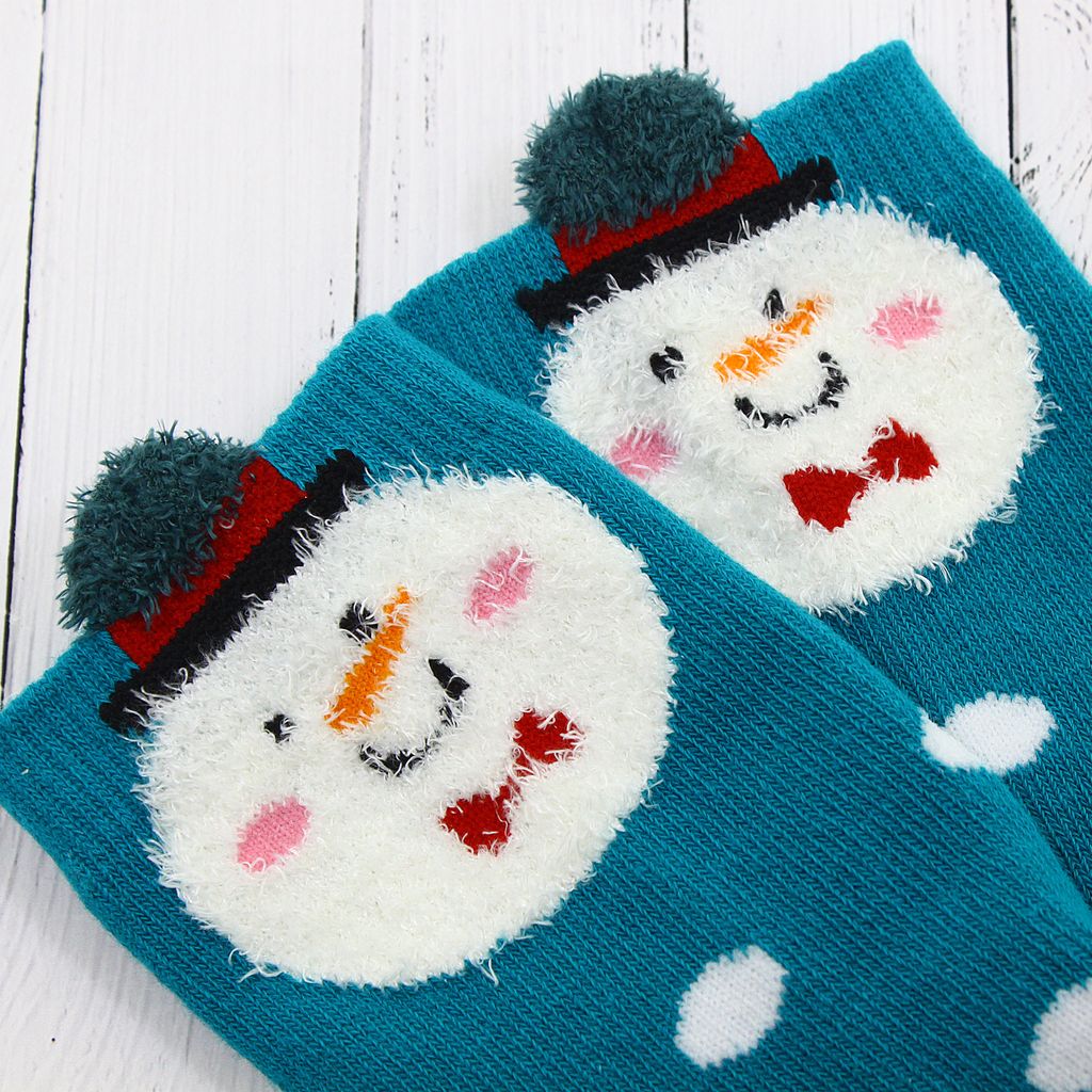 Детские носки 3-5 лет 15-18 см Новогодние Снеговик - Krumpy фото 3