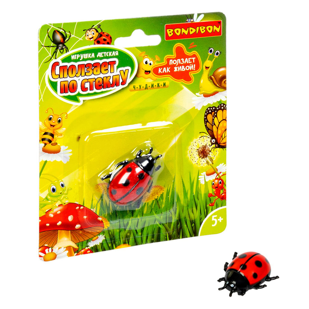 Чудики Bondibon Игрушка детская сползает по стеклу БОЖЬЯ КОРОВКА, BLISTER  фото 3