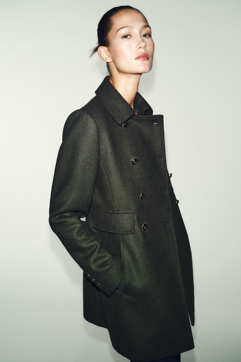 WOOL BLEND DOUBLE-BREASTED COAT - Zara фото 5