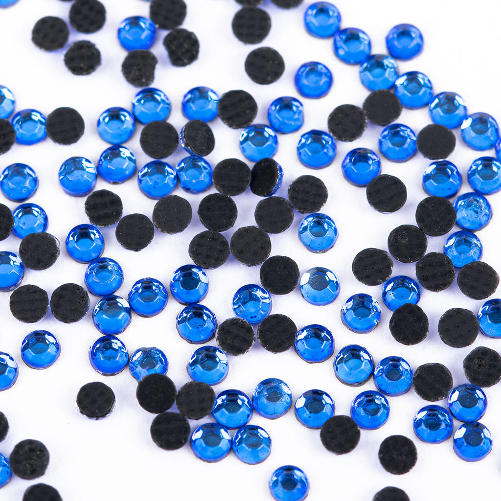 Страз клеевой Zlatka RS/144 SS06 1.9 - 2.1 мм акрил 1 x 144 шт в пакете с еврослотом 017 т.голубой (capri blue)