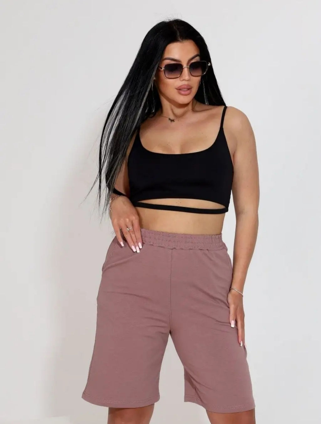 Бермуды трикотажные Латте (М-893) - Лиза фото 3