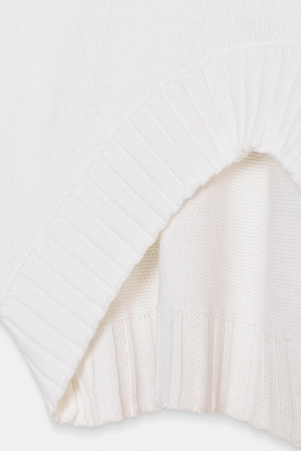 KNIT SHORT SLEEVE JUMPER WITH ASYMMETRIC HEM - Zara фото 6