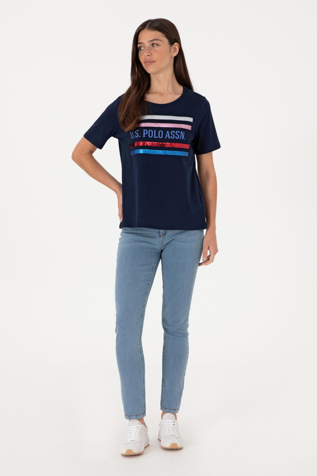 Kad_n Lacivert Ti__rt Sepette S_rpriz _ndirim - U.s. polo assn фото 4