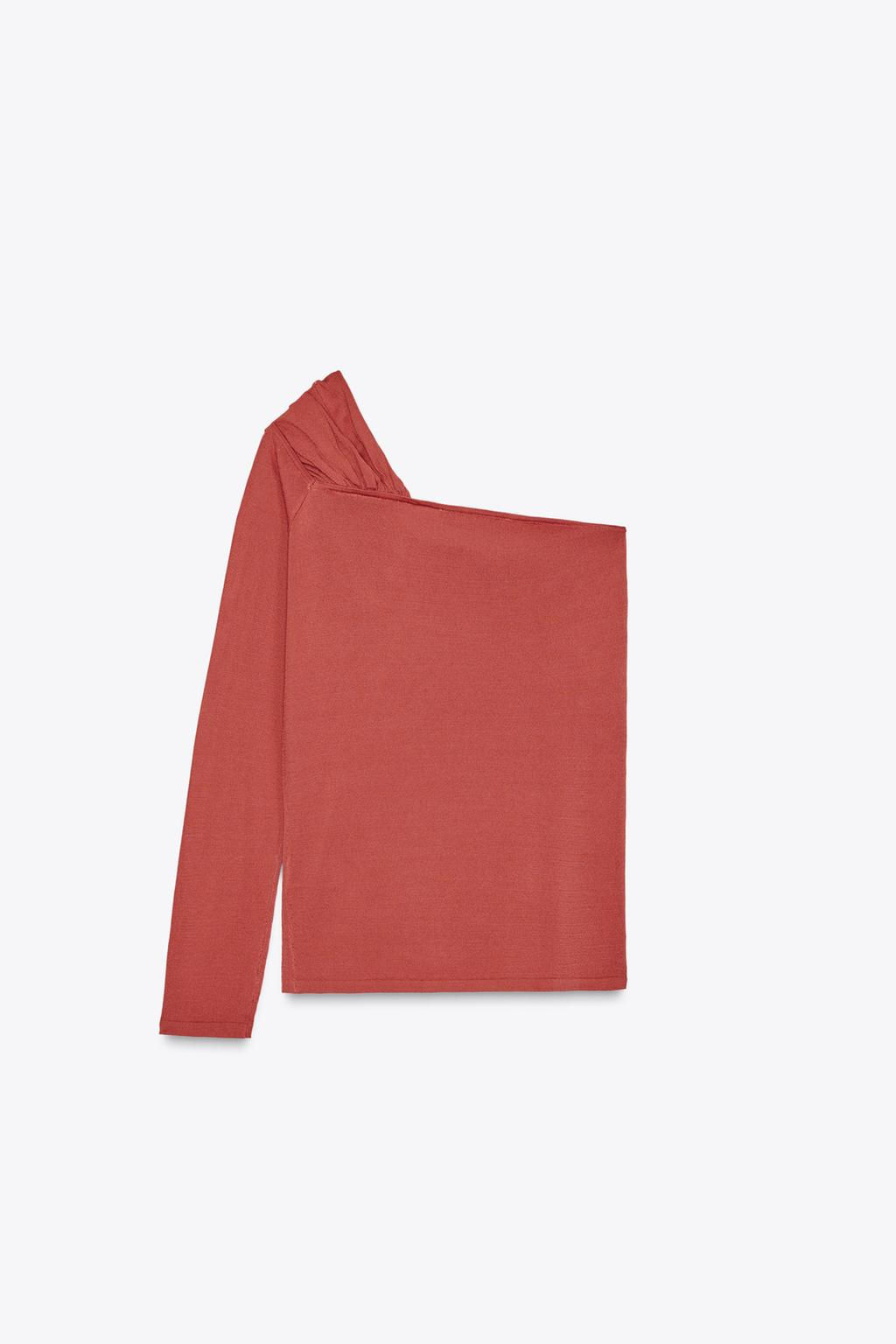 DRAPED KNIT ASYMMETRIC TOP - Zara фото 6