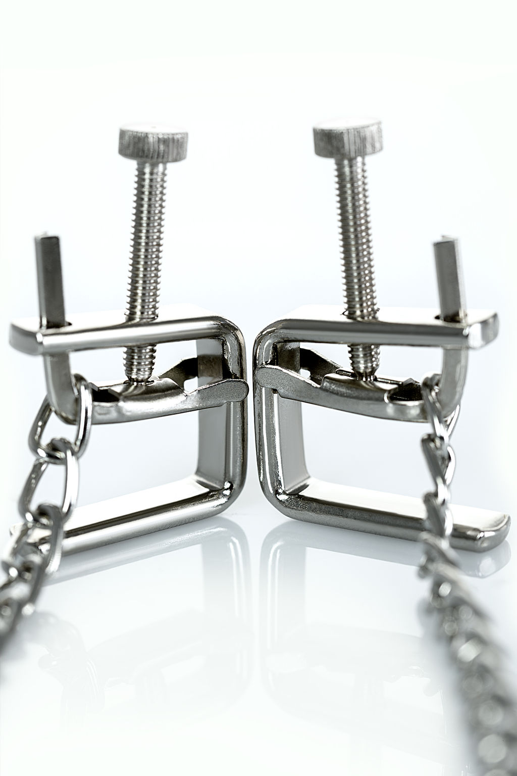 Зажимы для сосков с цепочкой TOYFA Theatre, металл, серебряный