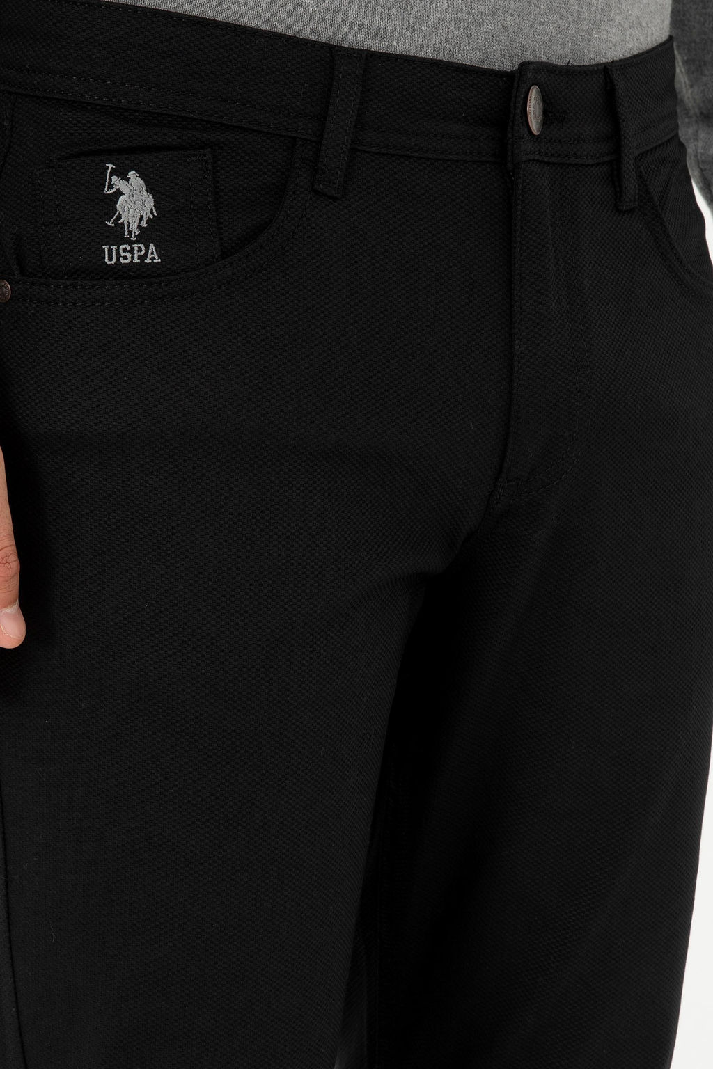 Мужские черные брюки из плотной ткани/чиносы - U.s. polo assn фото 5