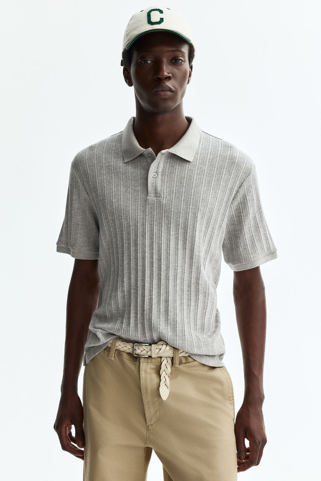 Polo en punto con textura Slim Fit - H&m фото 9