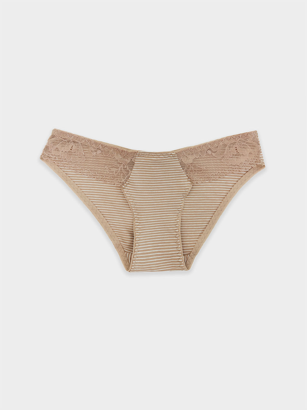 Цена за 2 штуки! Трусы женские слипы кофейные в полоску полоска на кофейном 412004 - Mark formelle фото 8