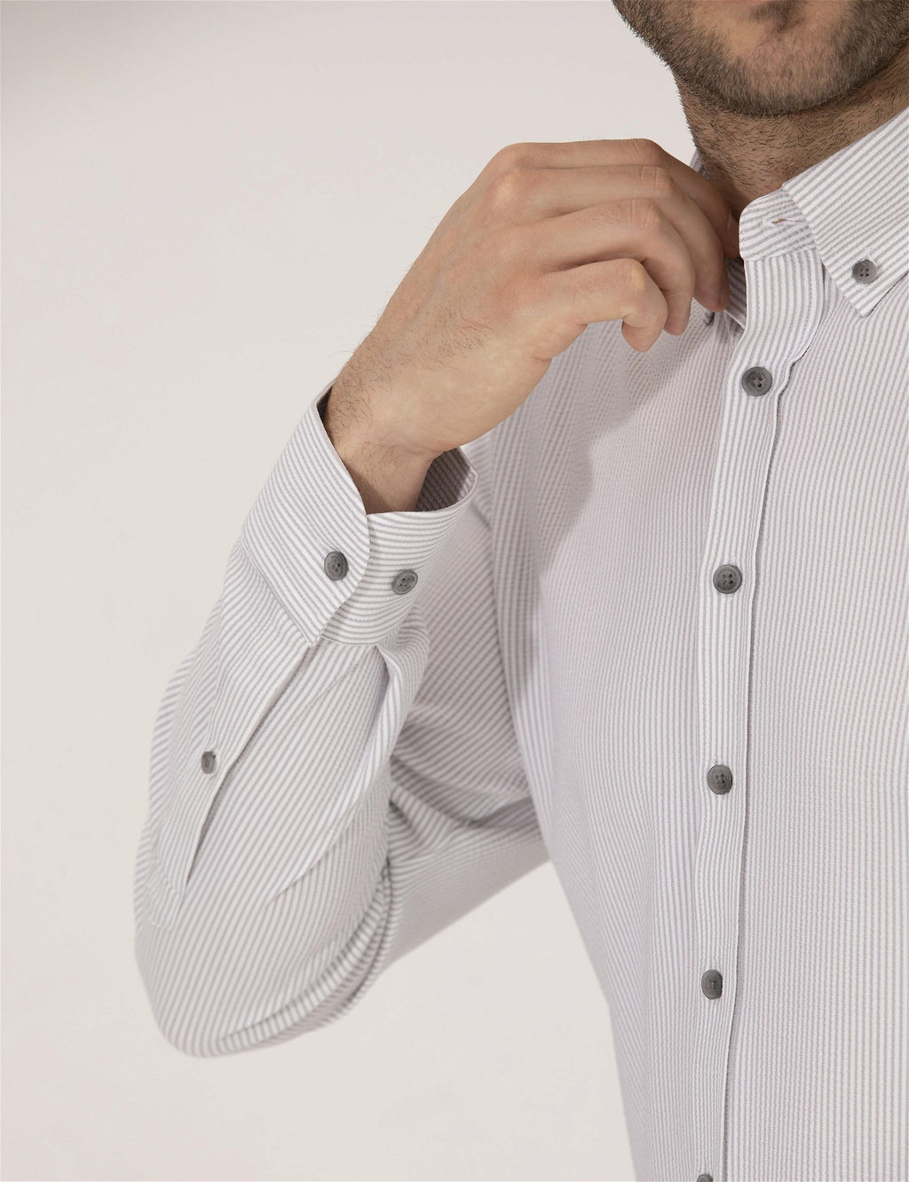 Antrasit Slim Fit Uzun Kollu G_mlek - Pierre cardin фото 7