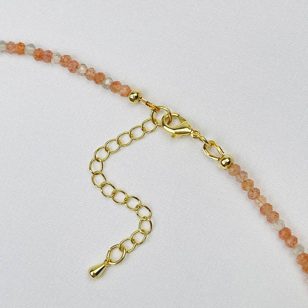 Чокер из Солнечного камня и Жемчуга 38 см +