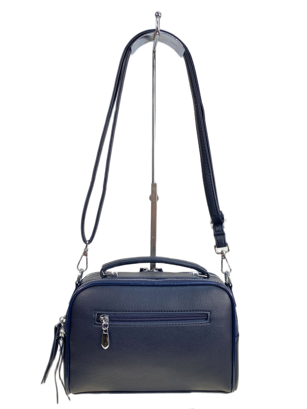 Женская сумка из искусственной кожи и замши, цвет синий - Greta фото 2