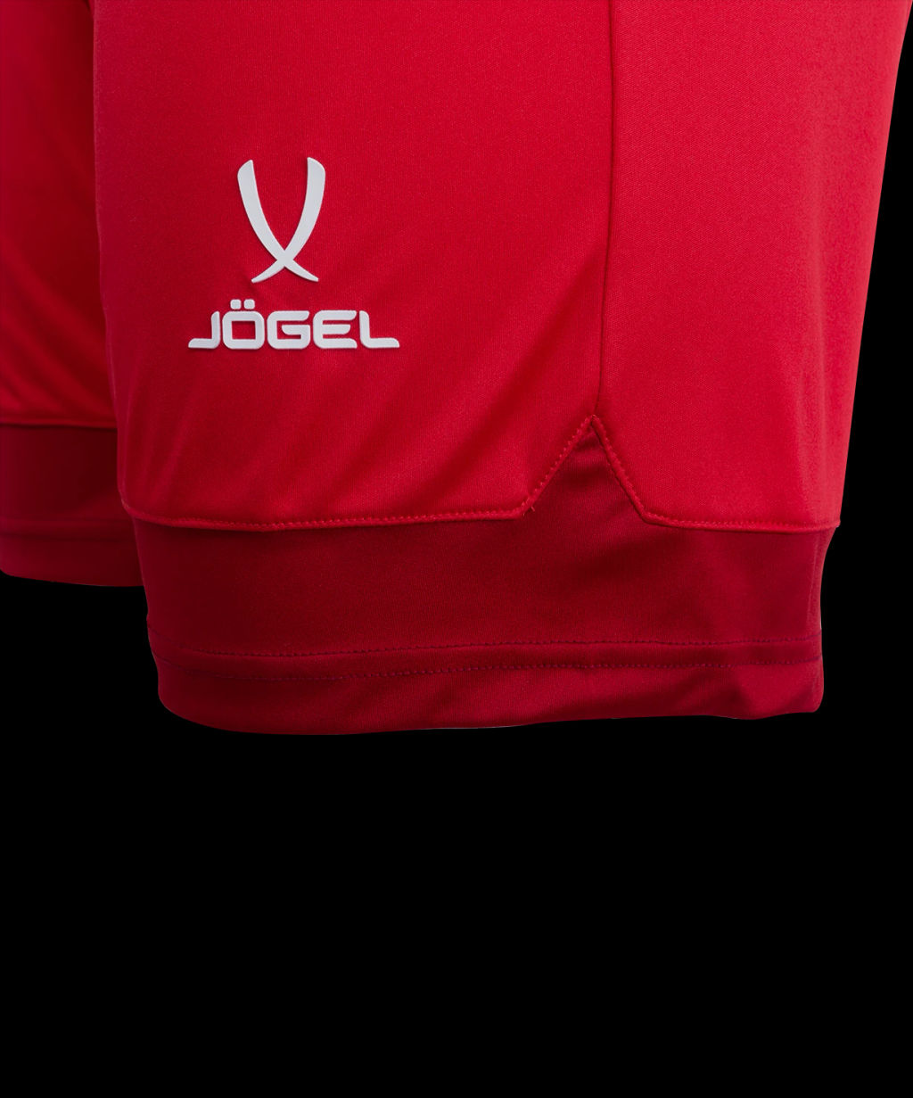 Шорты игровые JOGEL DIVISION PerFormDRY Union Shorts, красный/темно-красный/белый  фото 3