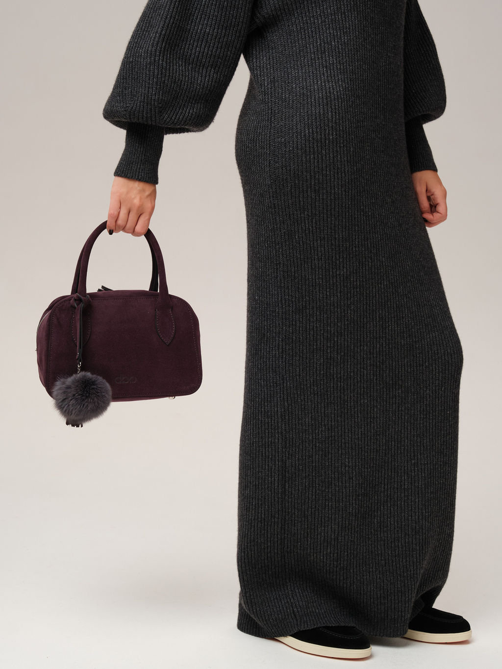 Замшевая сумка Polly DBR 31348 сливовый  фото 10