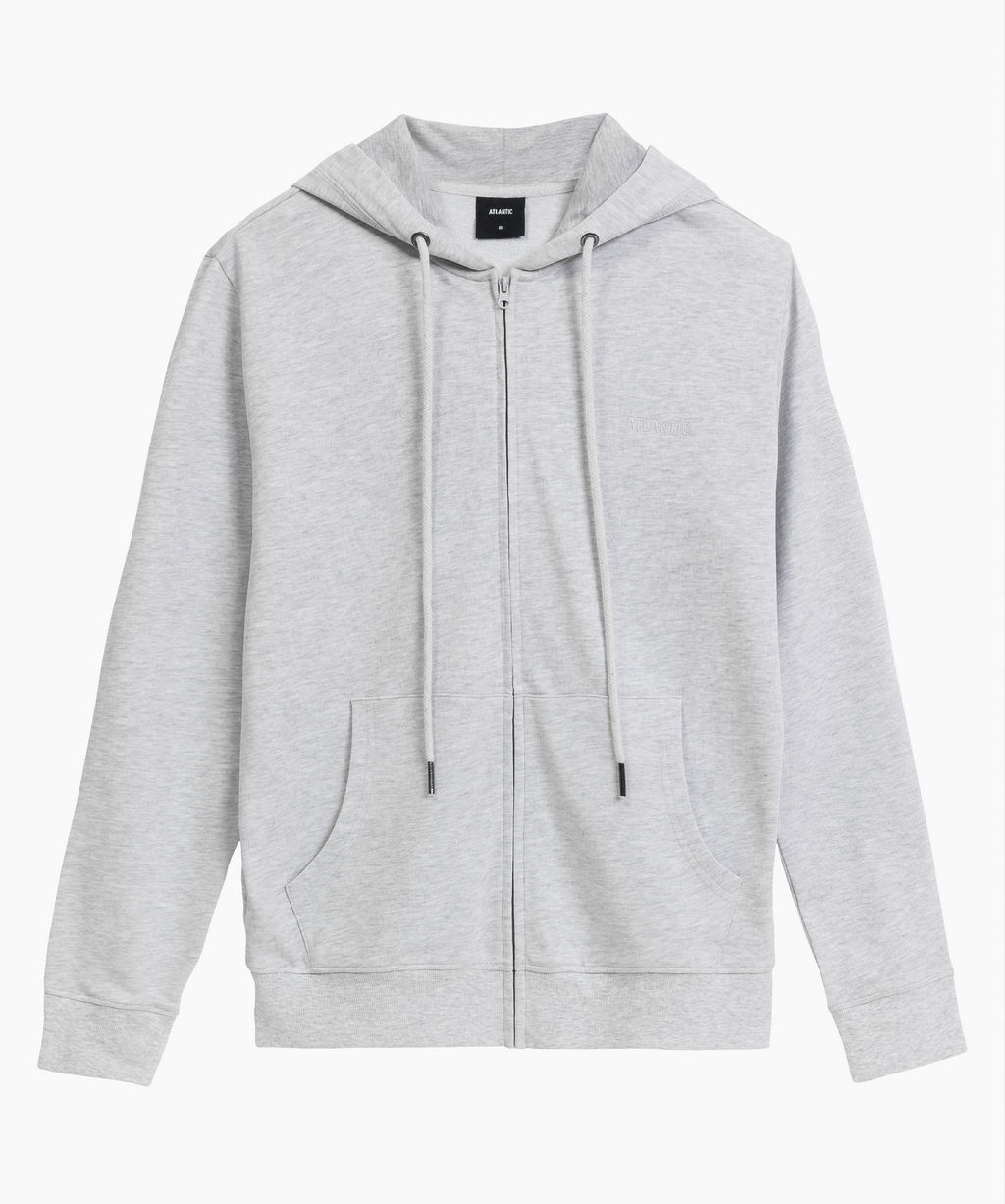 ATLANTIC HMT-001 Худи мужское French Terry светло-серый меланж фото 2