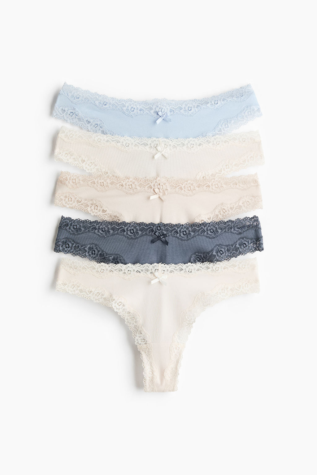 Pack de 5 bragas Brazilian de algod?n y encaje - H&m фото 2
