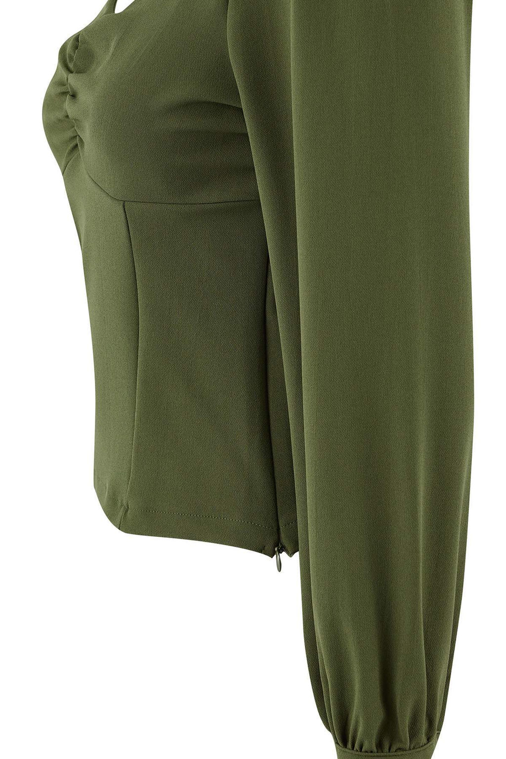 Haki Buzgu Detayl? Dokuma Bluz TWOAW23BZ00633 B