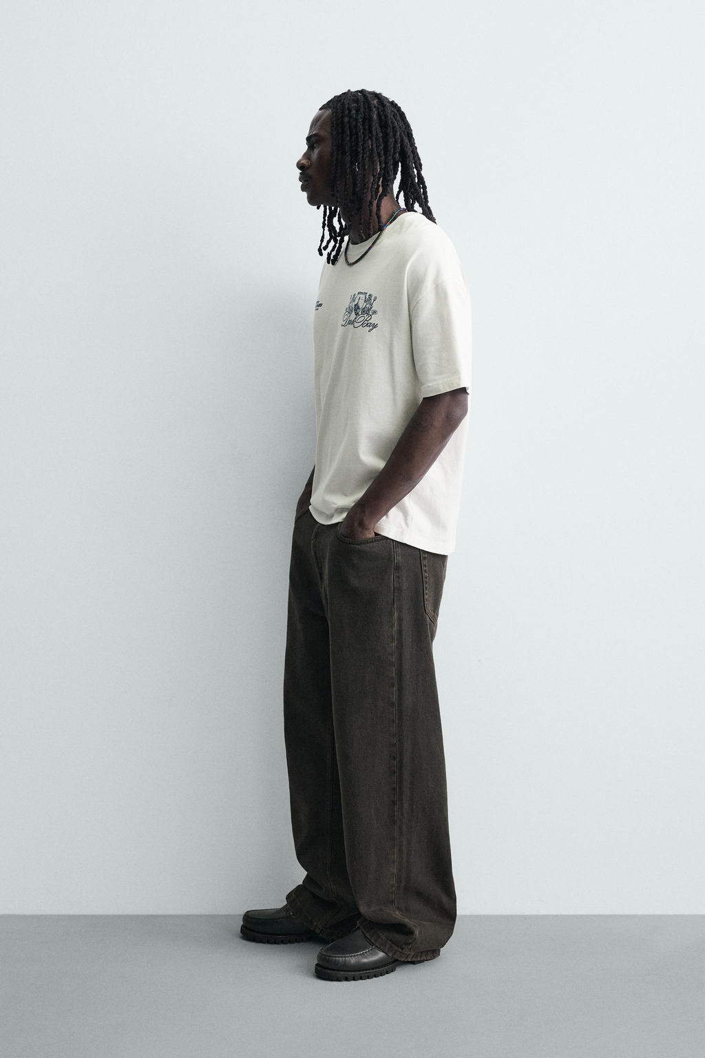 CAMISETA ESTAMPADOS COMBINADOS / Blanco roto - Zara фото 4