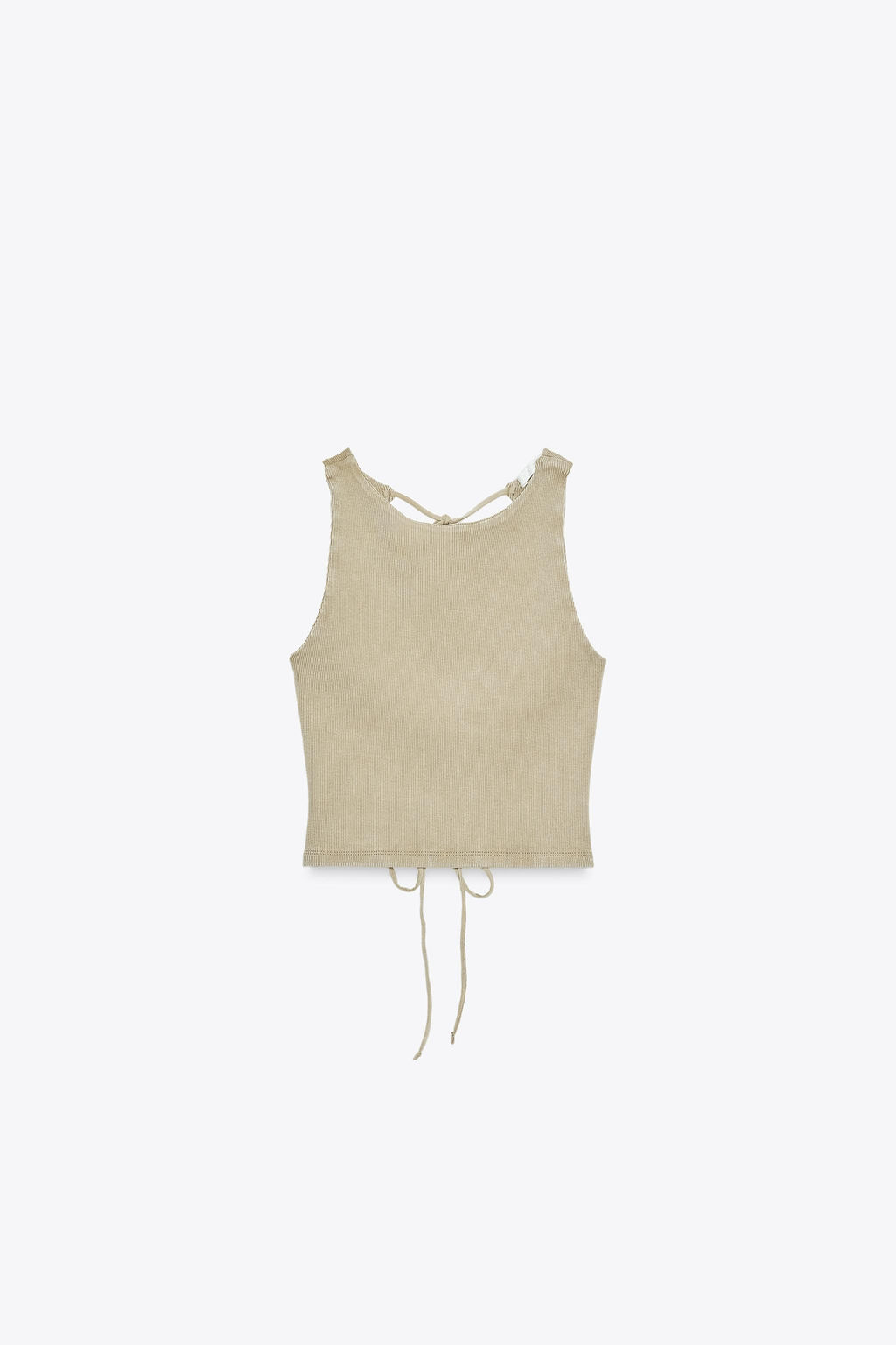 OPEN-BACK RIB T-SHIRT - Zara фото 12