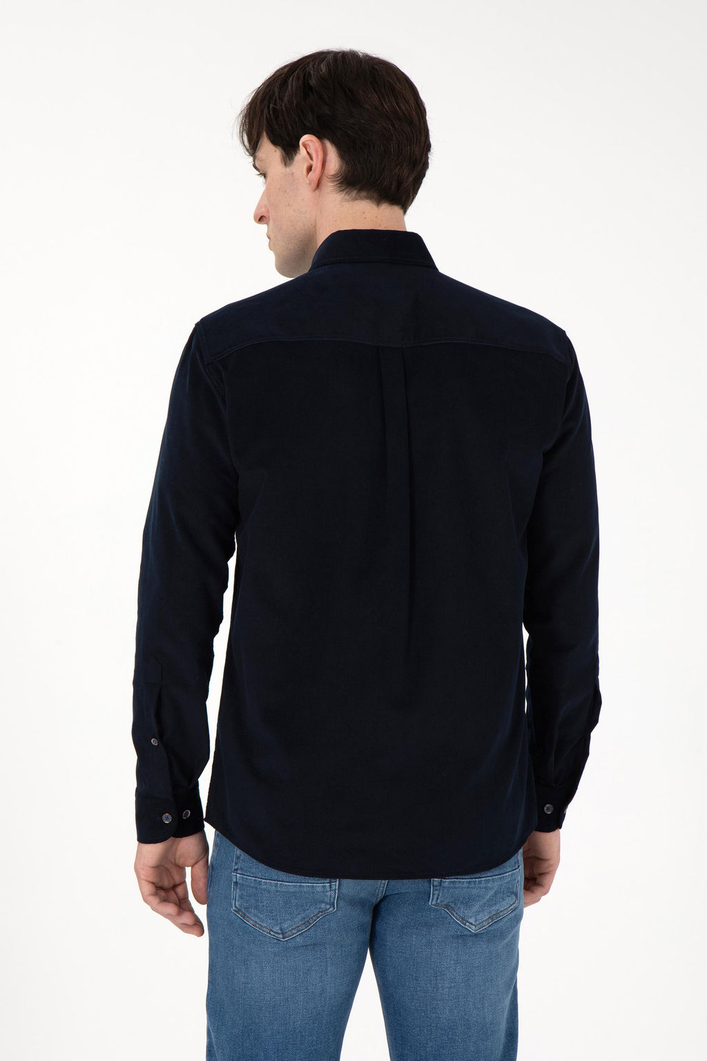 Мужская темно-синяя рубашка с длинным рукавом Неожиданная скидка в корзине - U.s. polo assn фото 5