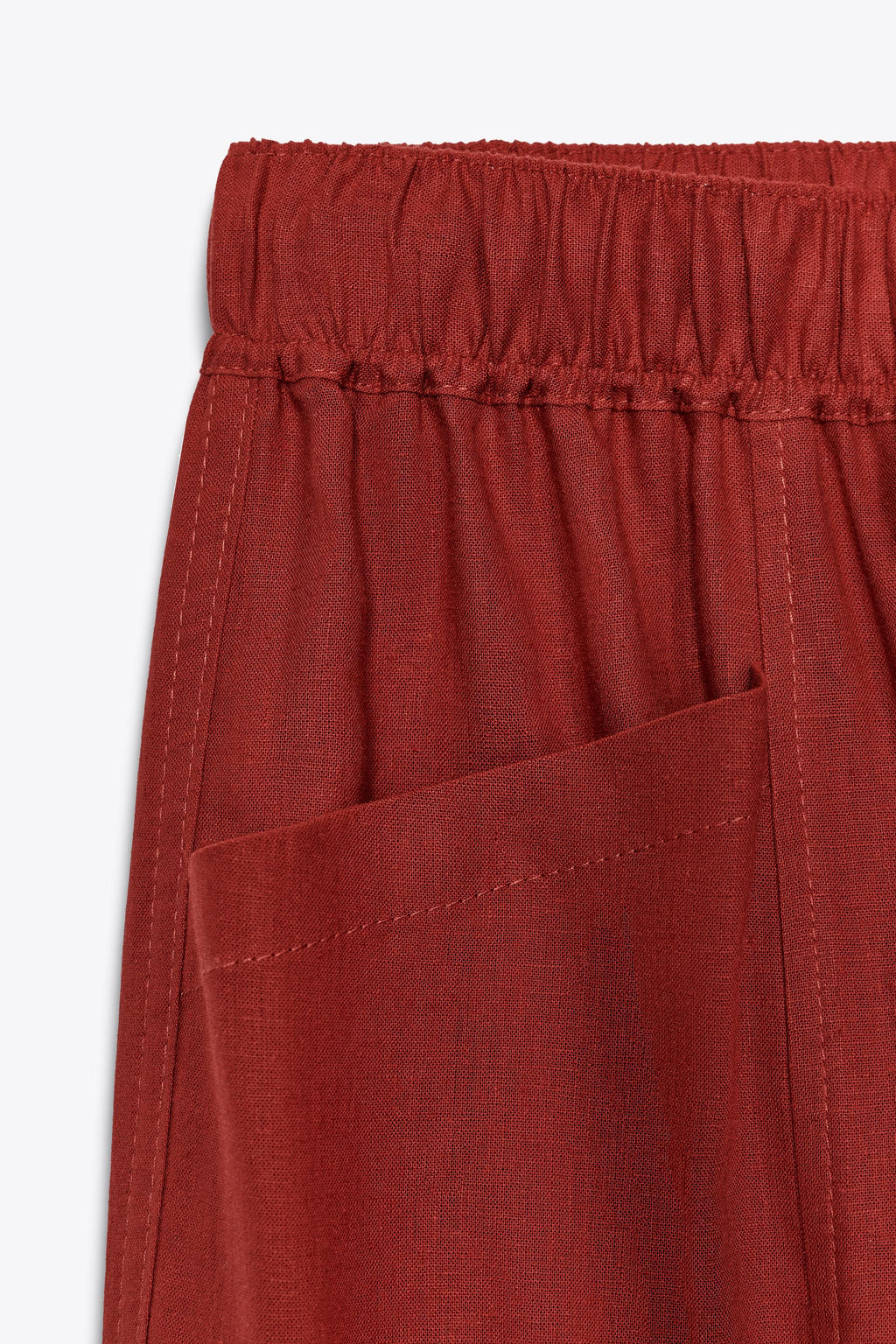 LINEN BLEND TROUSERS WITH BEADED DRAWSTRING - Zara фото 8
