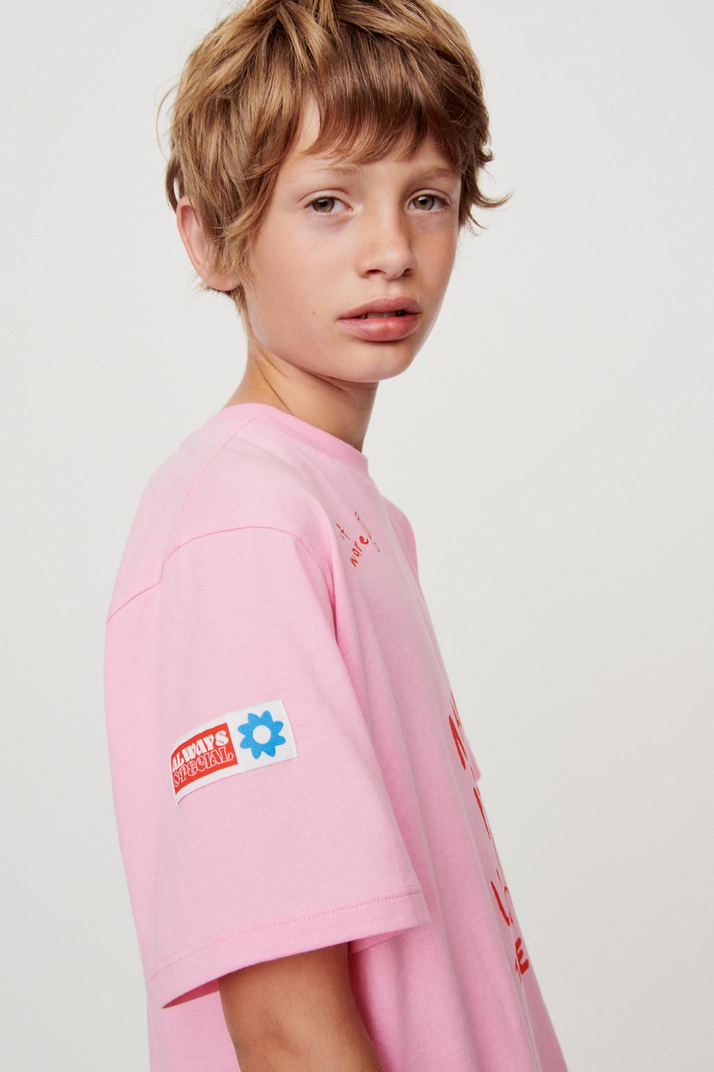 T-SHIRT WITH SLOGAN - Zara фото 3