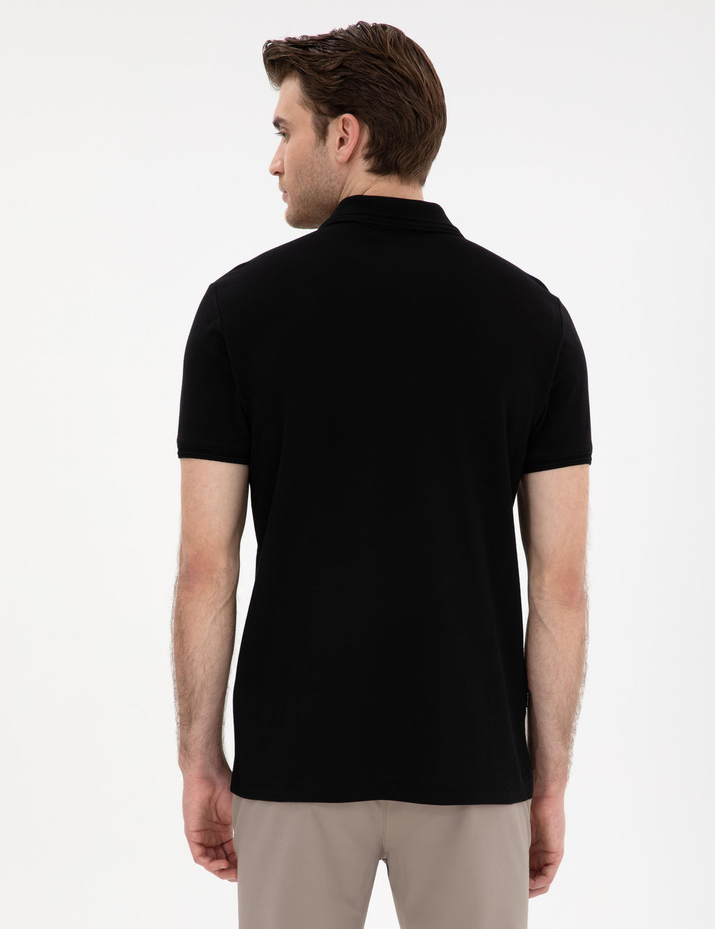 Siyah Slim Fit %100 Pamuk Polo Yaka Basic Ti__rt - Pierre cardin фото 5