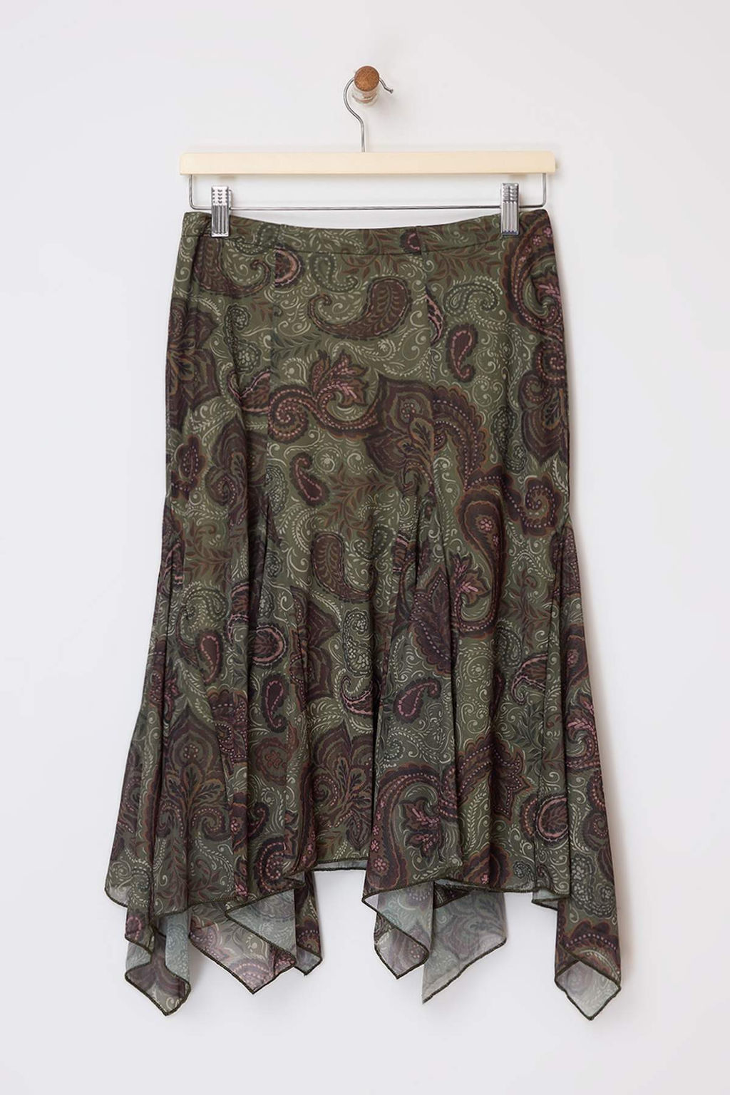 Cok Renkli Cicekli A-Kesim/Can Form Volanl?/F?rf?rl? Normal Bel Midi Tul Orme Etek TWOSS26ET00019 - Trendyolmilla фото 6