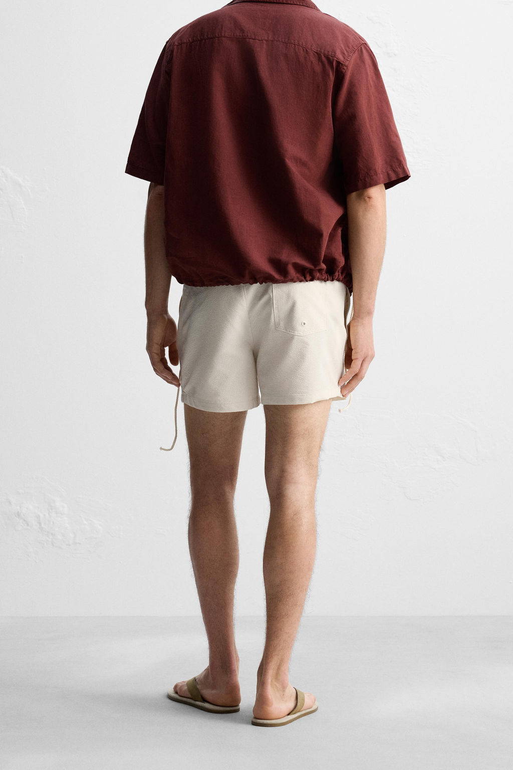 REGULAR SEERSUCKER SWIMMING TRUNKS - Zara фото 3