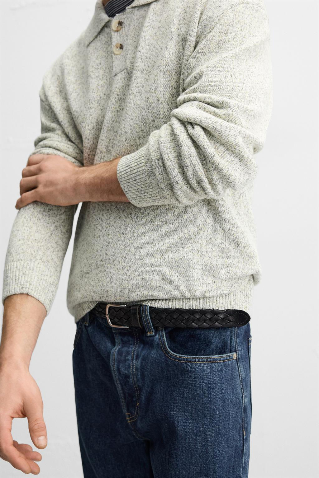 TEXTURED KNIT POLO SHIRT - Zara фото 6