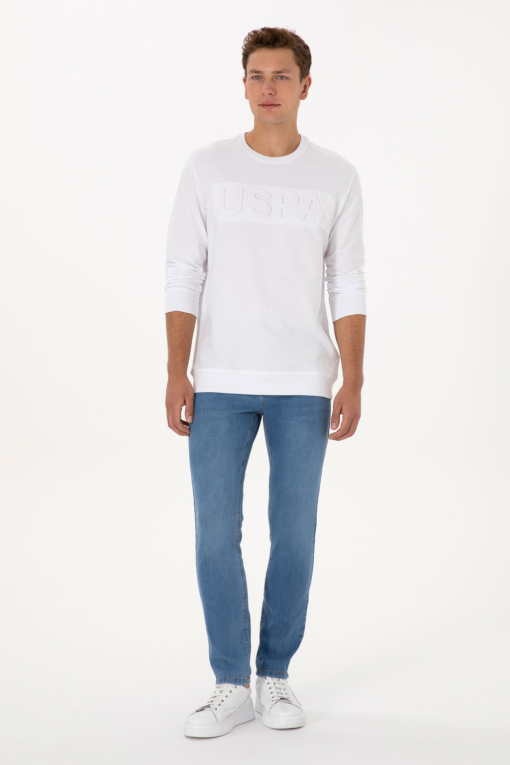 Erkek Beyaz Basic Sweatshirt - U.s. polo assn фото 11