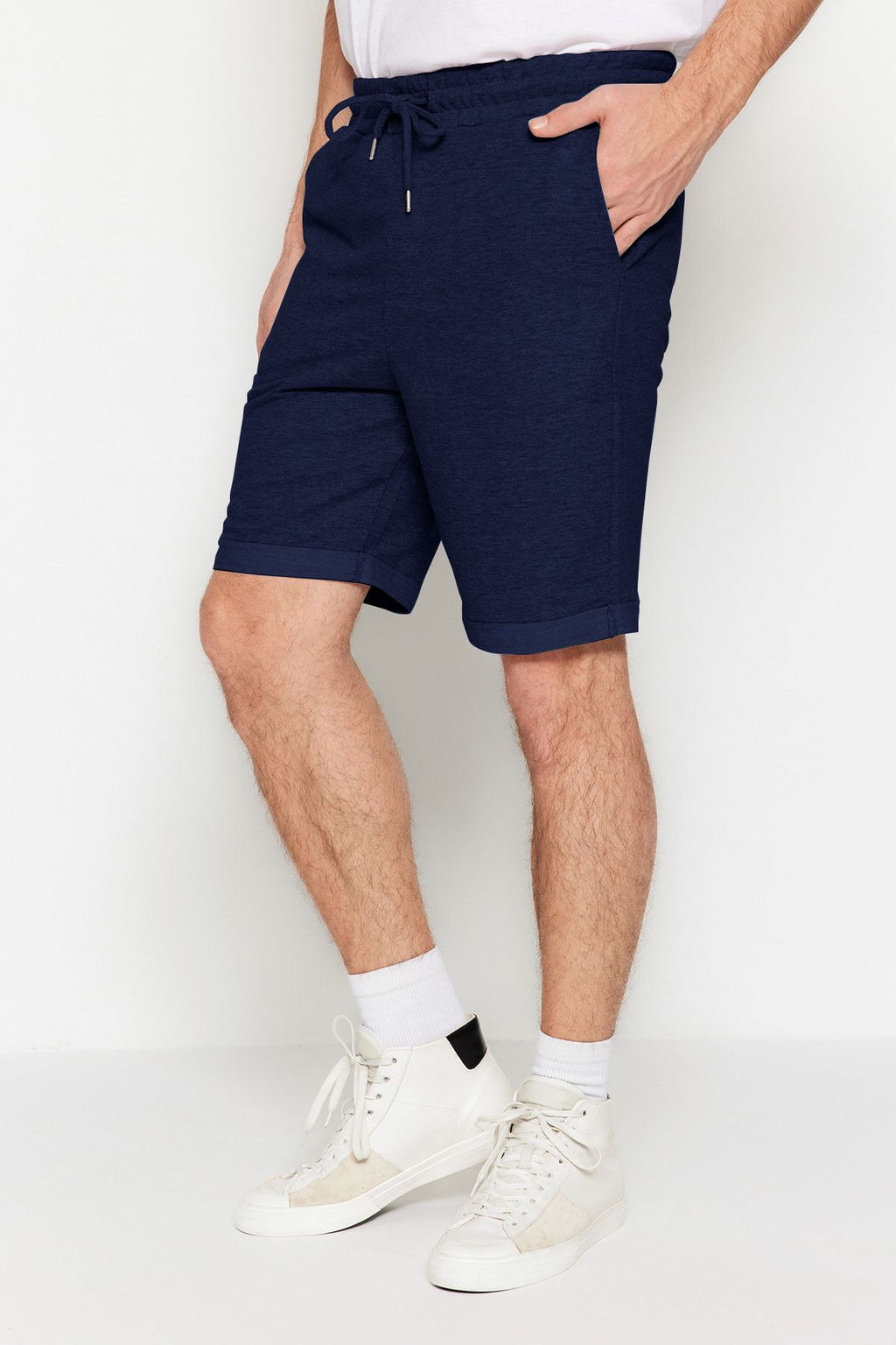 TRENDYOL MAN Gri Regular/Normal Kesim Orta Boy Lastik Belli Bagc?kl? Duble Paca Sort TMNSS21SR0046 - Trendyolmilla фото 8