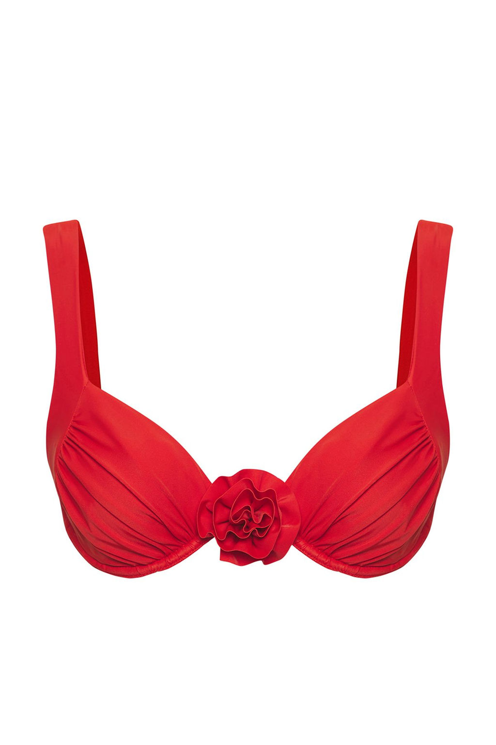 TRENDYOLMILLA K?rm?z? Balconette Cicek Aplikeli Bikini Ustu TBESS25BU00026  фото 6