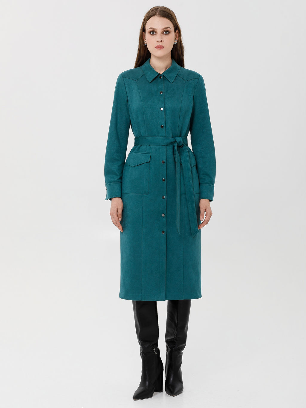 Платье из искусственной замши - Stilla фото 4