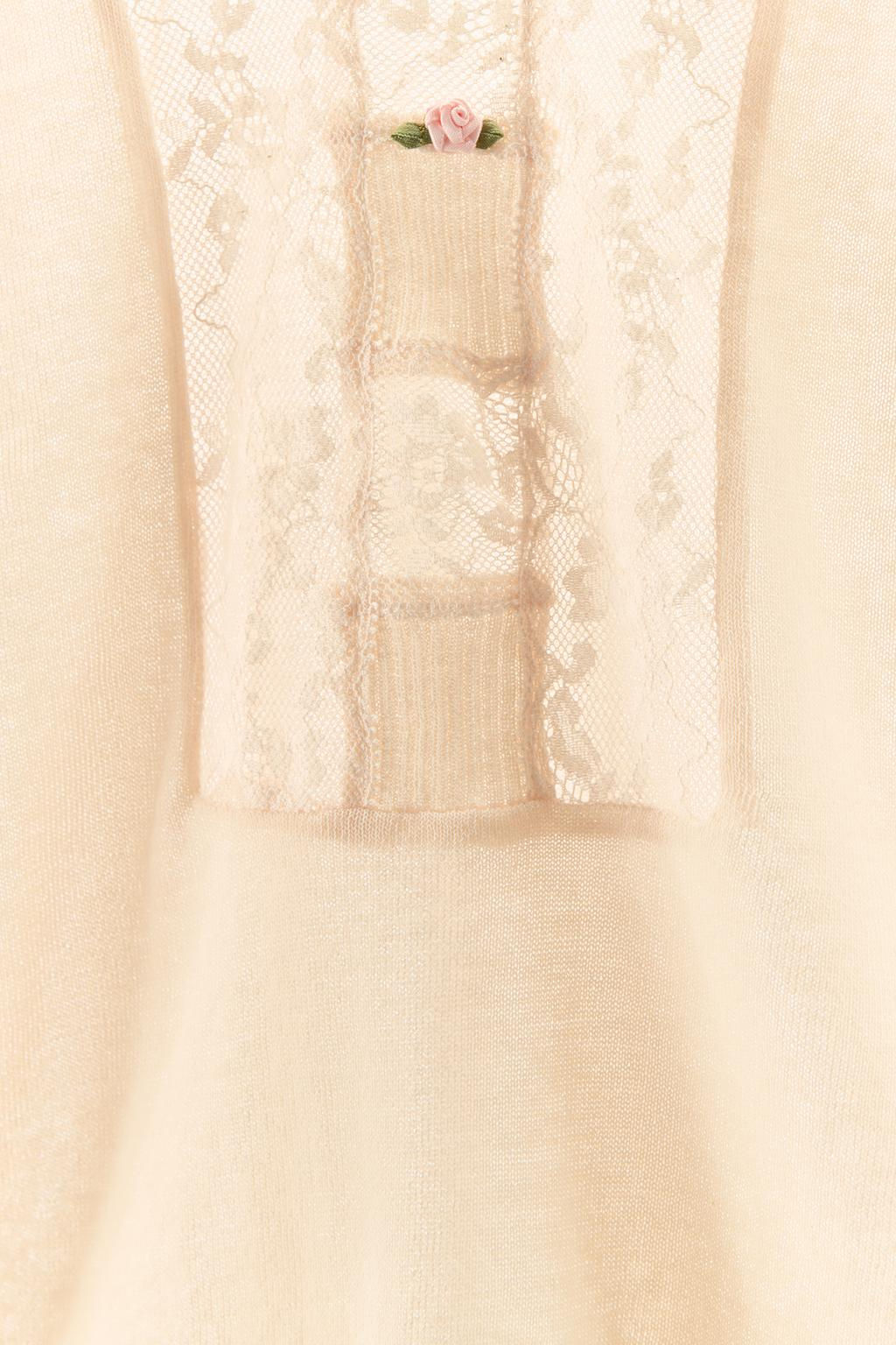 FLORAL LACE KNIT TOP - Zara фото 5