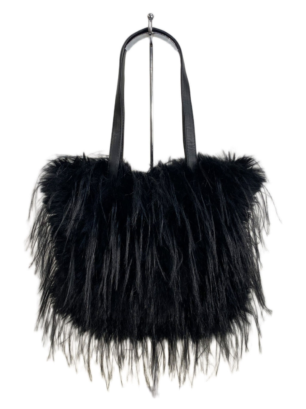 Женская сумка из искусственного меха, цвет черный - Greta фото 2