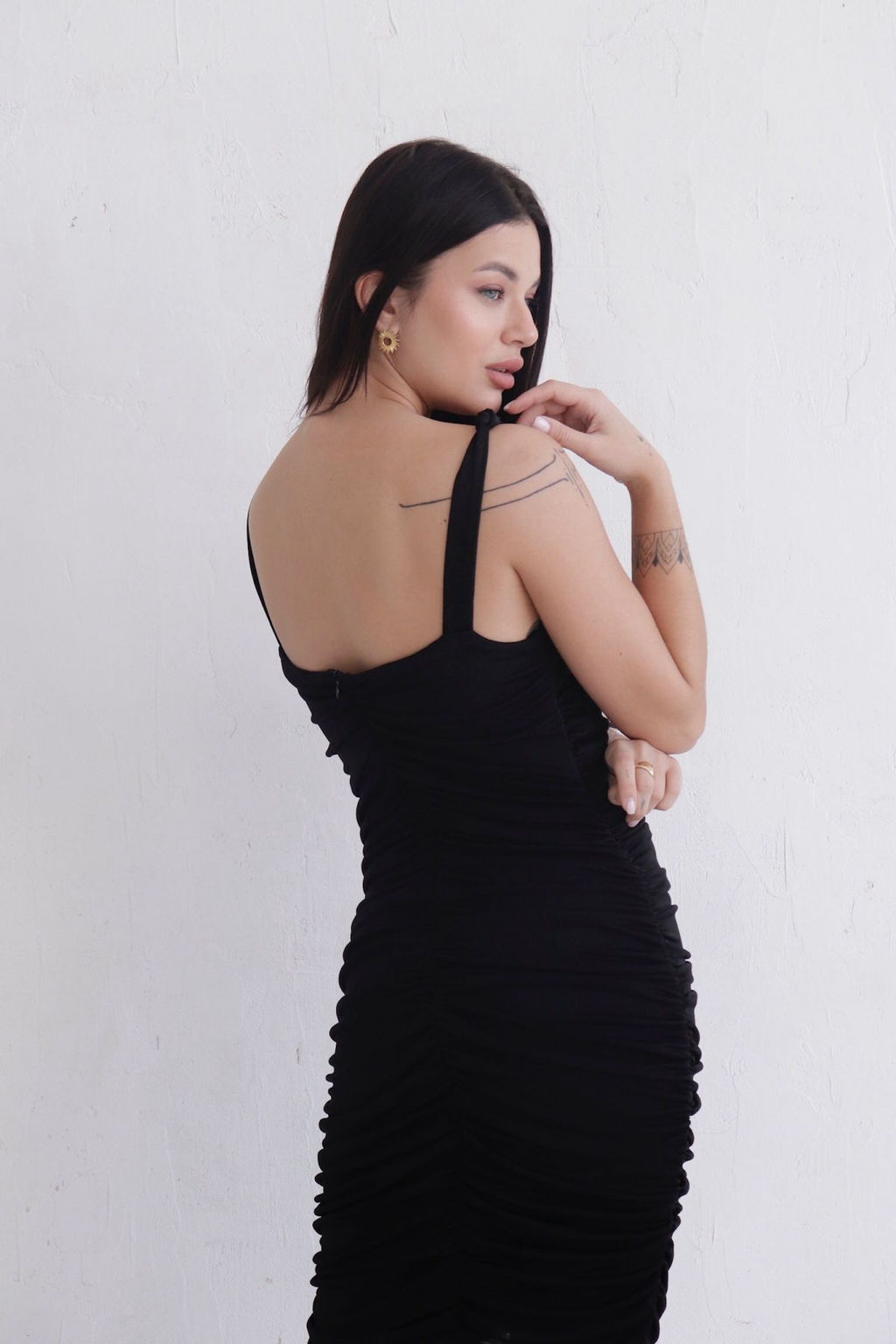 Martichelli Платье чёрное для большой груди