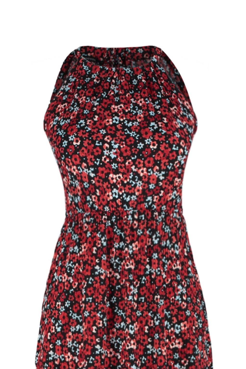 TRENDYOLMILLA Cok Renkli Cicek Desenli Boyundan Baglamal? Bask?l? A-Line Maxi Orme Elbise TWOSS23EL00705 фото 7