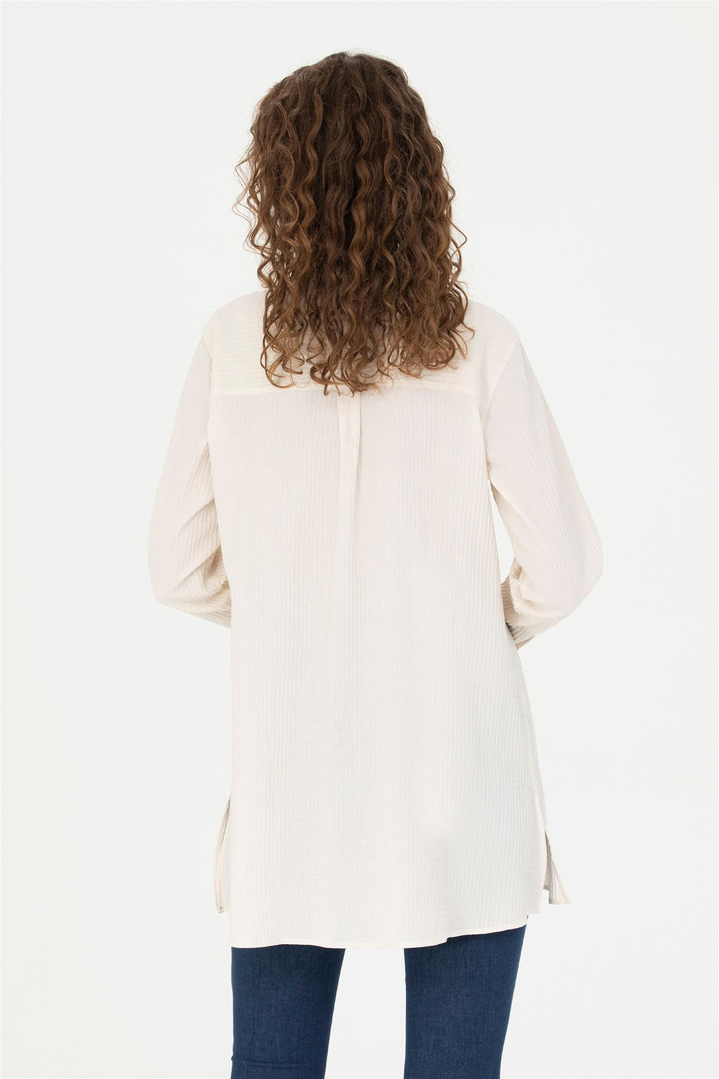 U. S. Polo Assn Женская рубашка с длинным рукавом цвета экрю - U.s. polo assn фото 5