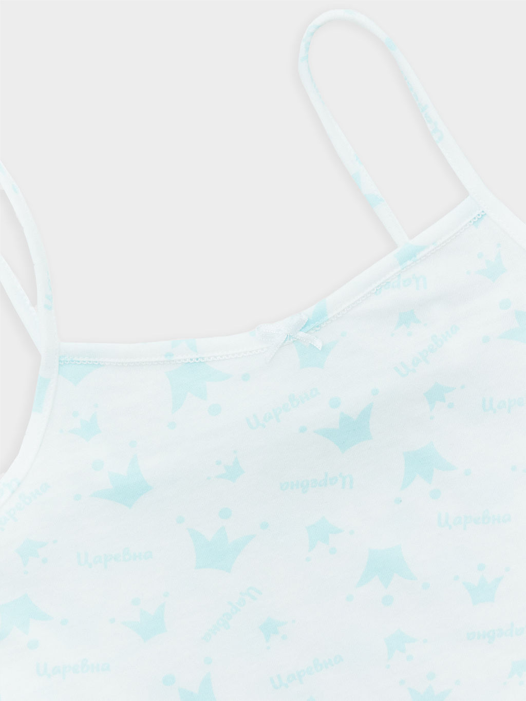 Комплект для девочек (майка, трусы) белый с коронами - Mark formelle фото 3