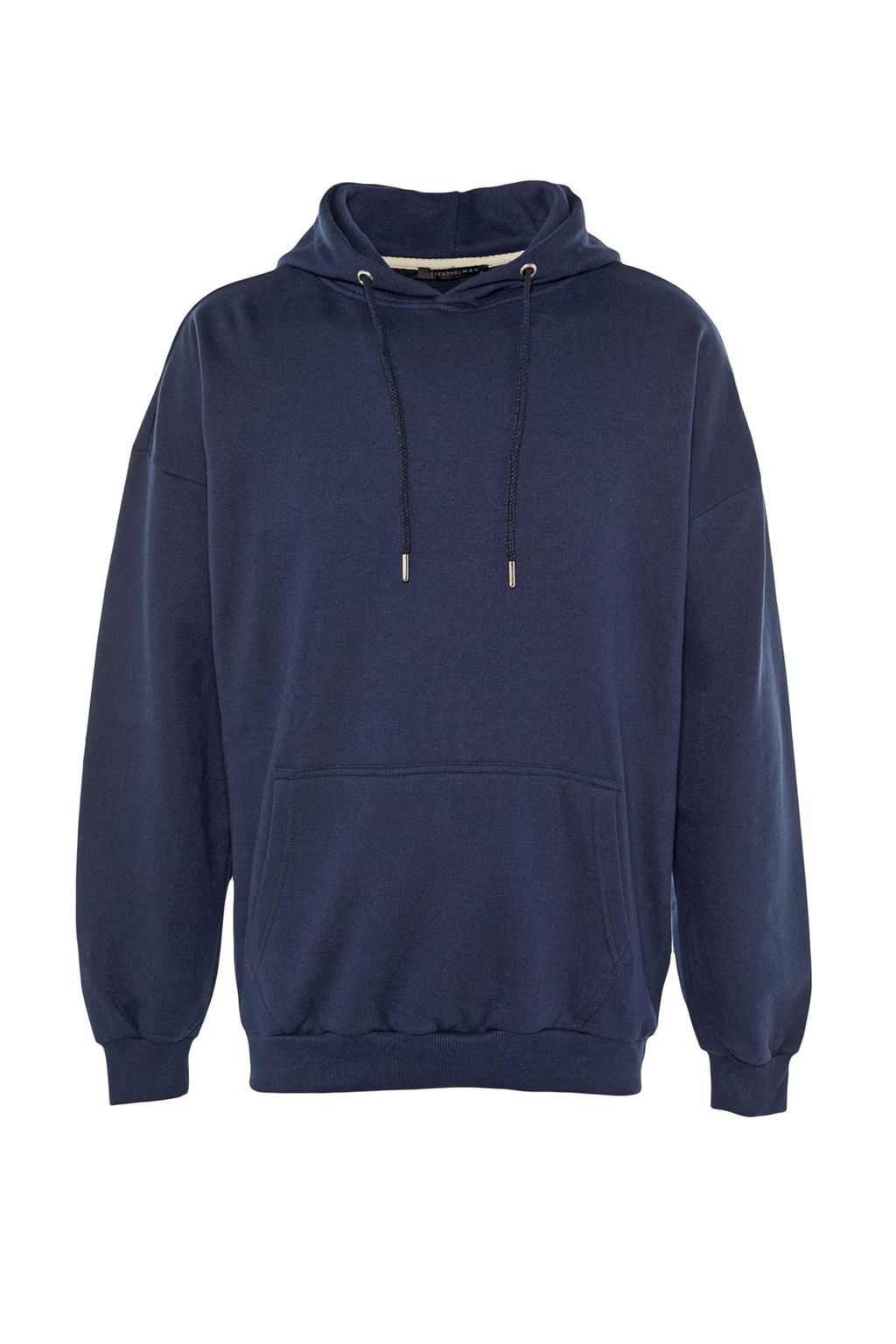 TRENDYOL MAN Lacivert Oversize/Genis Kesim Kapusonlu Bask?l? Ici Polar/S?cak Tutan Sweatshirt TMNAW23SW00020 - Trendyolmilla фото 7