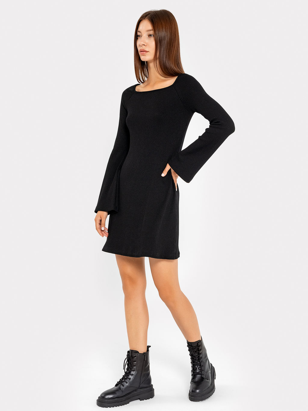 Платье женское в черном оттенке из вискозы - Mark formelle фото 4