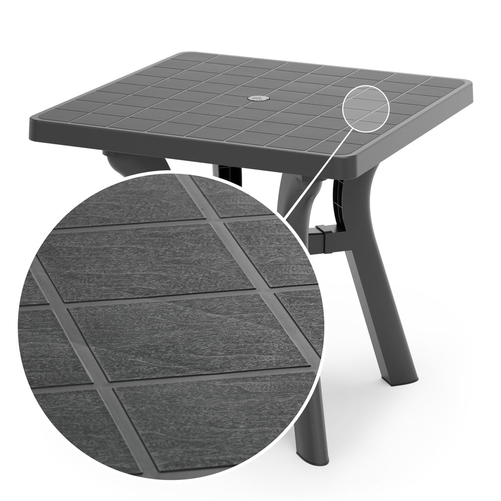 Стол квадратный "Атлант" 800мм (графит) М8860