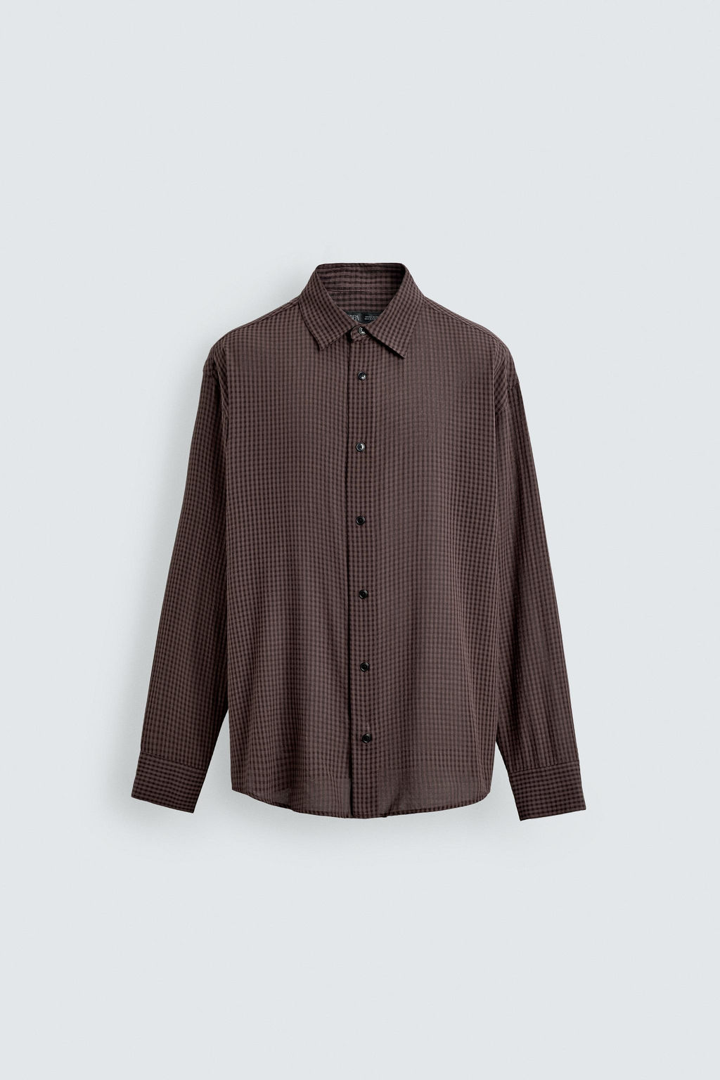 COTTON-VISCOSE CHECK SHIRT - Zara фото 8