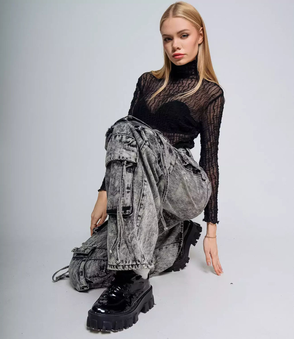 Джинсы #КТ3615, серый