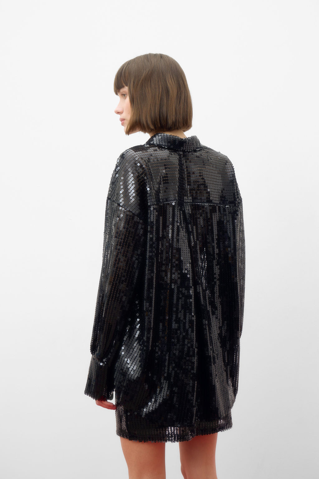 Рубашка из пайеток прямого силуэта - Mollis фото 4