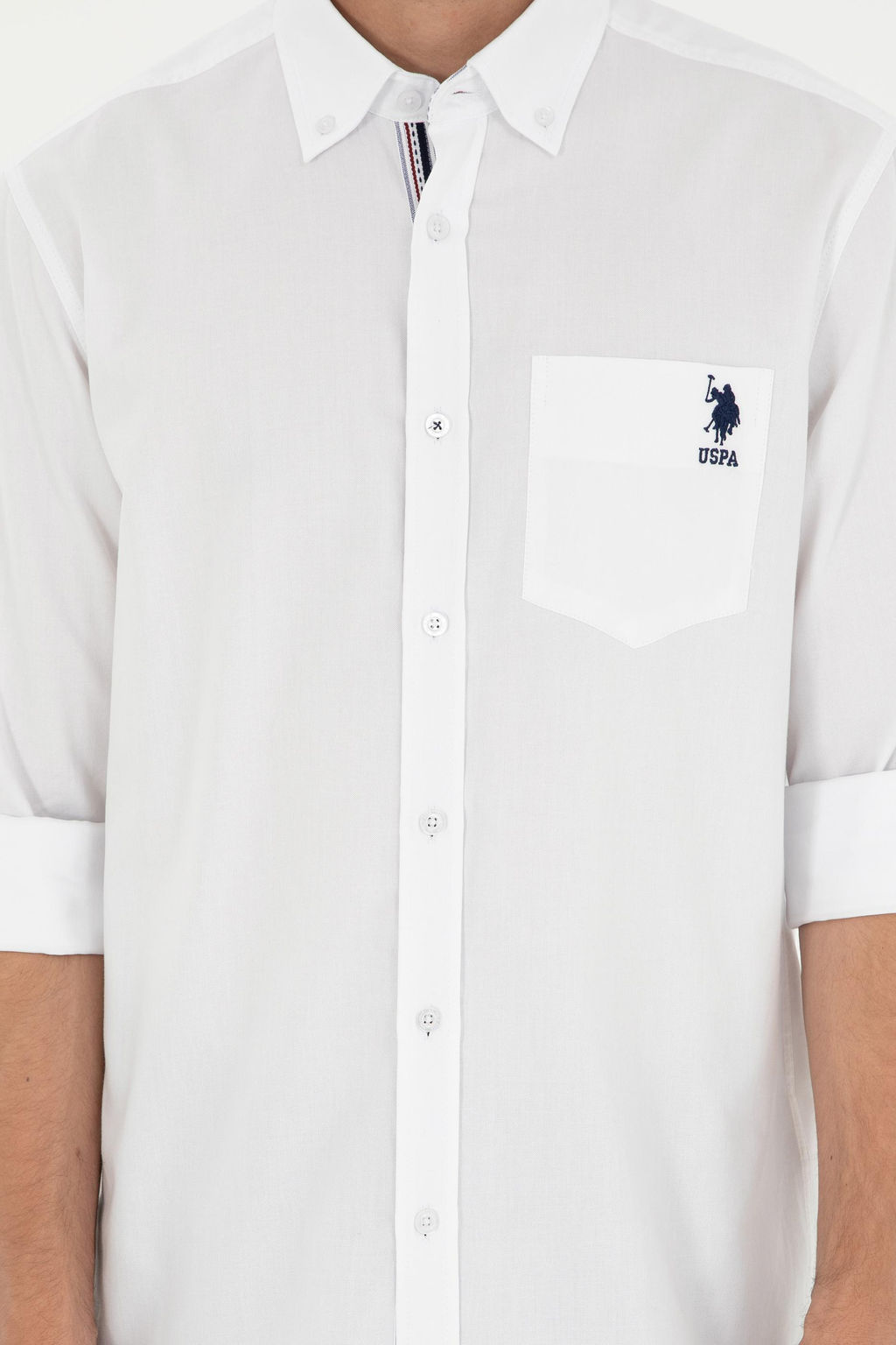 Мужская белая рубашка с длинным рукавом - U.s. polo assn фото 6