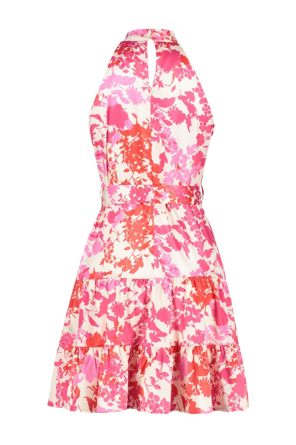 TRENDYOLMILLA Lacivert Desenli Halter Yaka A Kesim Saten Mini Dokuma Elbise TWOSS20EL2490  фото 8