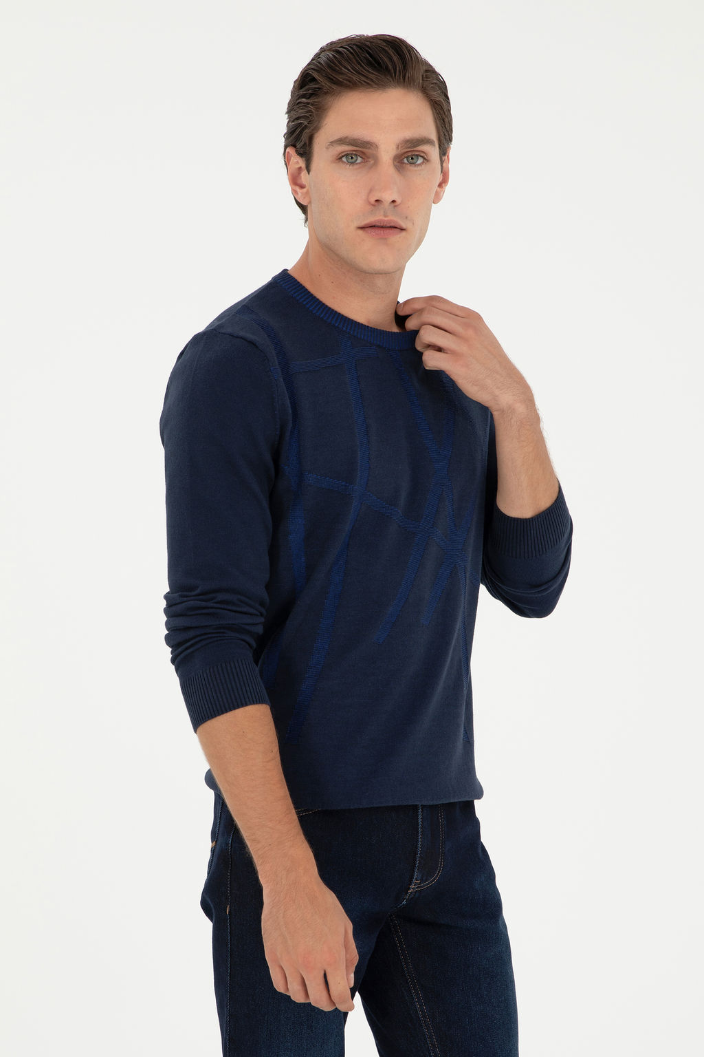 Мужской темно-синий свитер Неожиданная скидка в корзине - U.s. polo assn фото 15